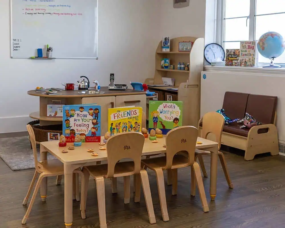 Book areas inside cheam nursery
