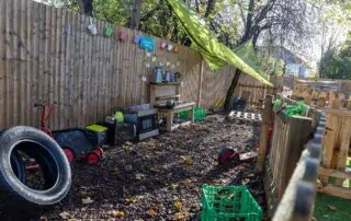 Garden area for exploring at monkey puzzle cheam Garden area for exploring at monkey puzzle cheam